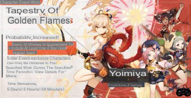 Banner de Genshin Impact Yoimiya: fecha de lanzamiento, 4* caracteres, más
