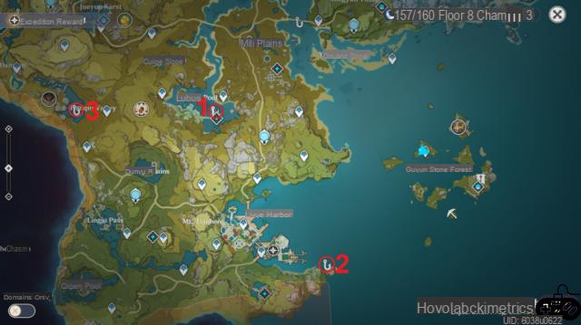 Todos los lugares de pesca en Genshin Impact 2.1